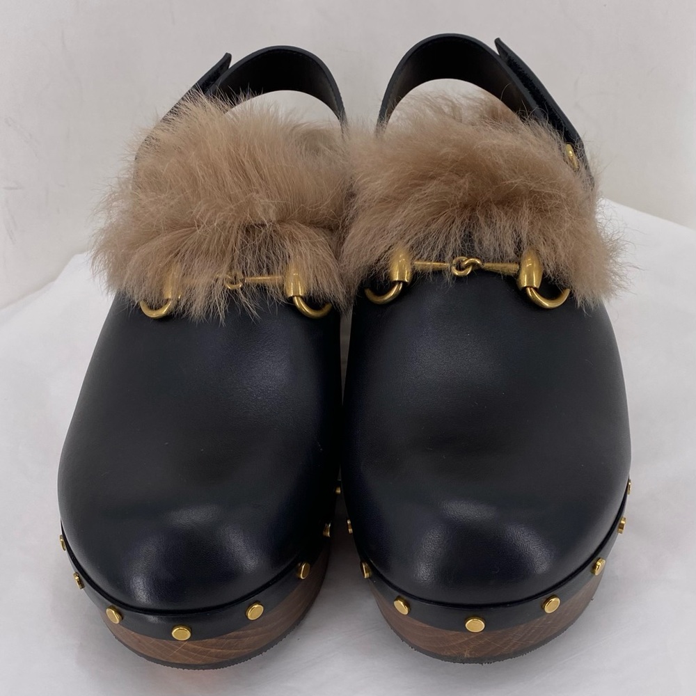 Gucci black & brown leather Horsebit Amstel clogs - Picture 4 of 13